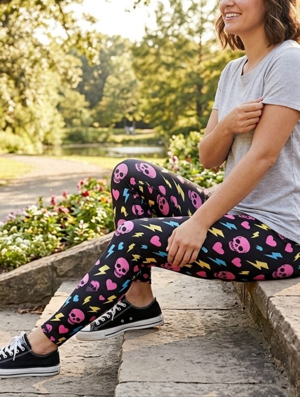 Nobo Skull Ankle Leggings
